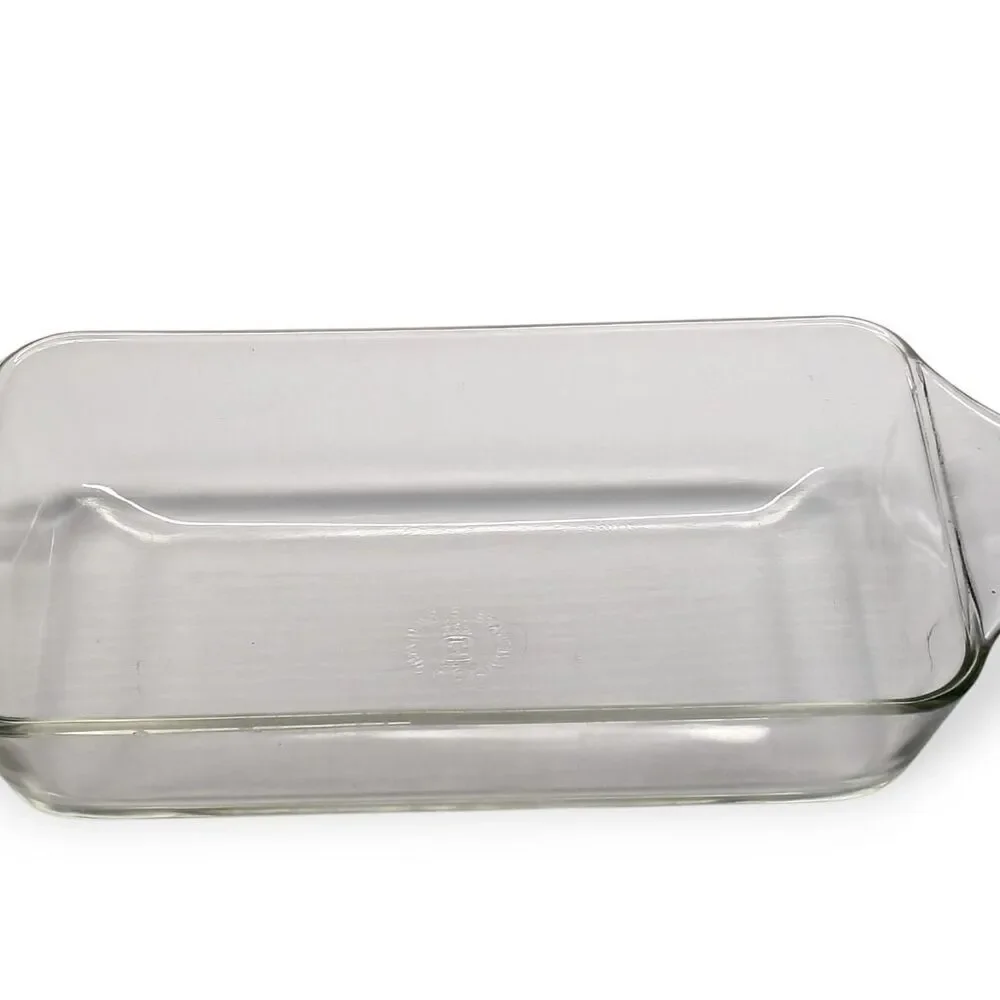 Vintage Anchor Hocking 427 Clear Glass Loaf Pan 8.5